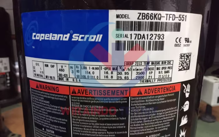 COPELAND ZB66KQ-TFD-551-3889