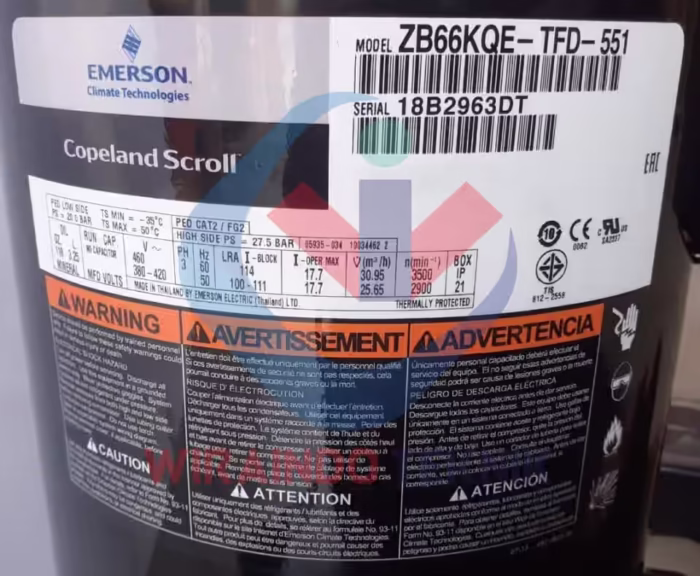 COPELAND ZB66KQE-TFD-551-3869