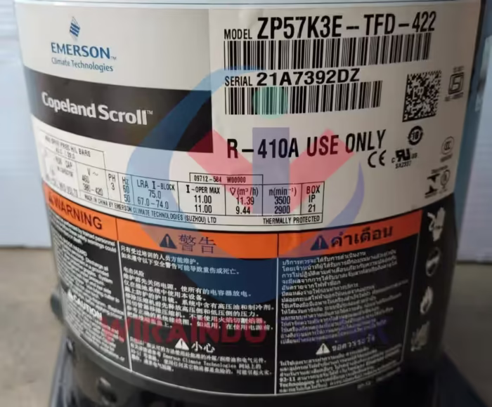 COPELAND ZP57K3E-TFD-422-4027